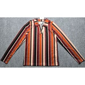 LuLaRoe Courtney Polo Womens XS Striped Collared Long Sleeve Top Stretch New